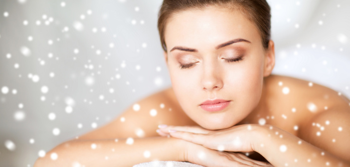 beautiful young woman in spa