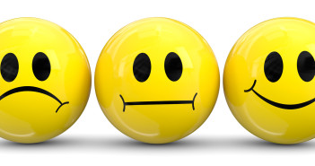 drei gelbe smileys emotionen
